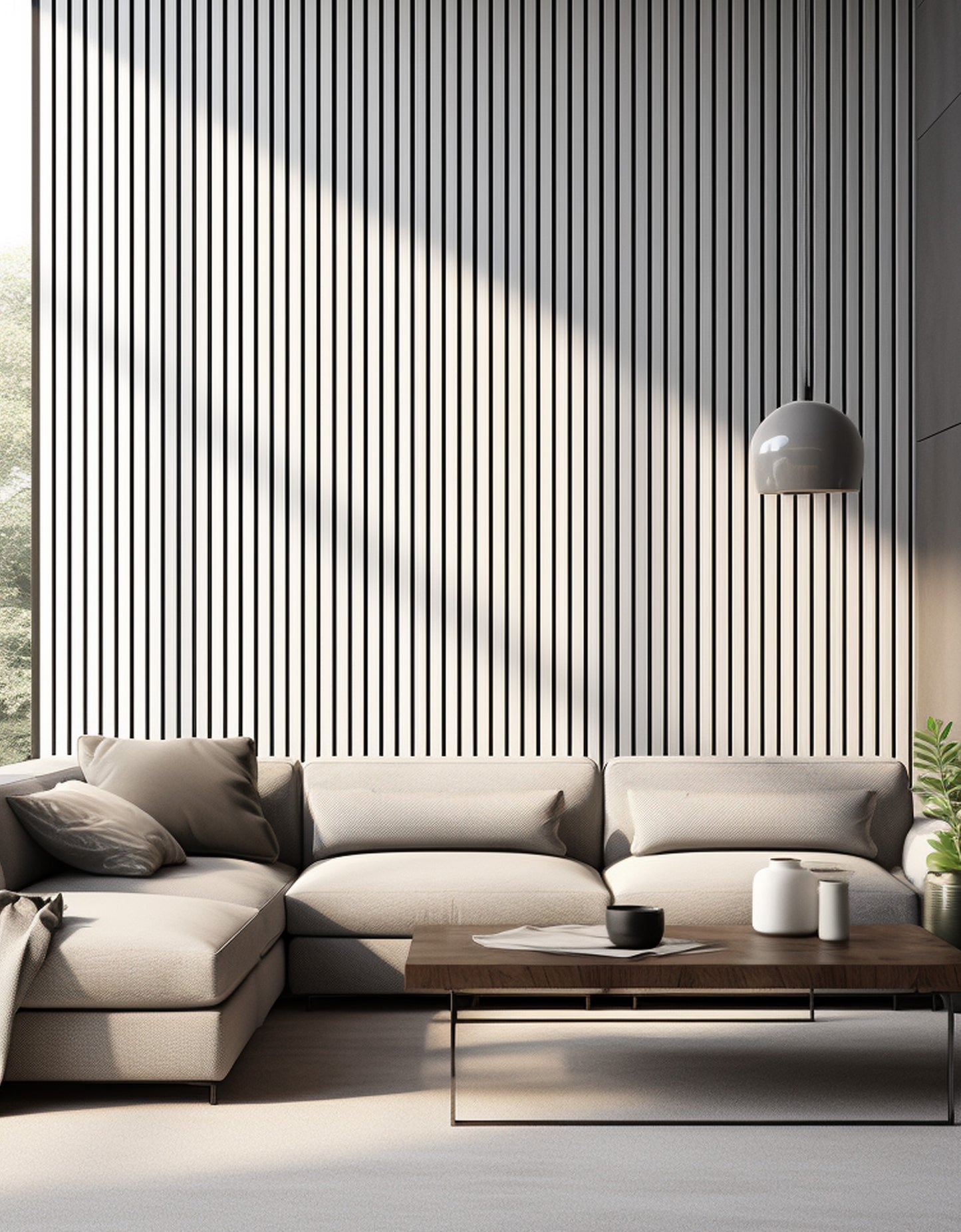 Silver Oak Acoustic Slat Color Panel